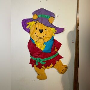 Fall Flag‎ Disney Pooh Scarecrow Yard Garden Flag Wall Decor 44 X 22 No Fading